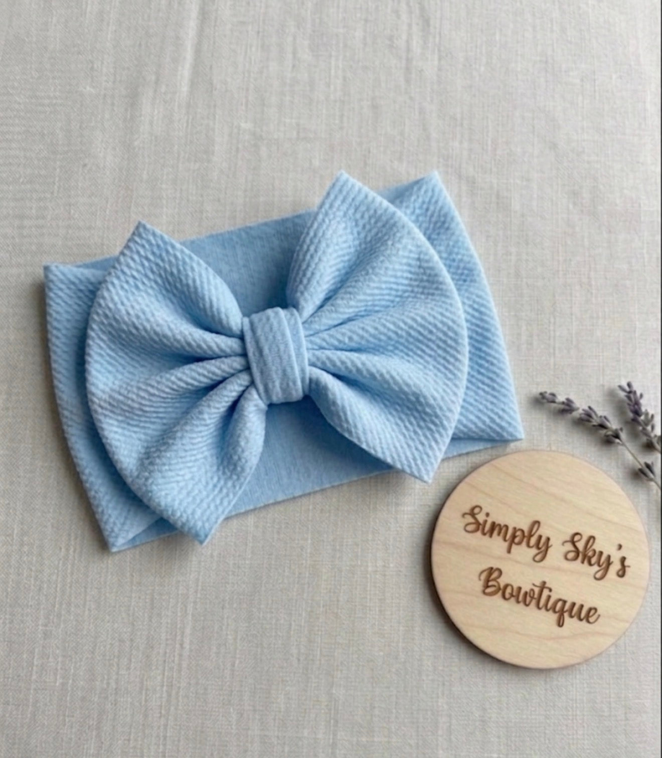 Light blue bow